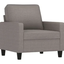 vidaXL sofasæt 4 dele med hynder stof gråbrun
