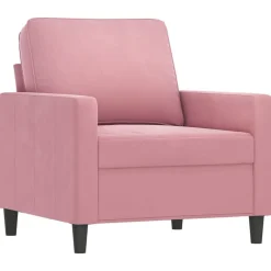 vidaXL sofasæt 3 dele med hynder velour lyserød