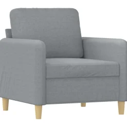 vidaXL sofasæt 3 dele med puder stof lysegrå