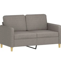 vidaXL sofasæt 3 dele med puder stof gråbrun