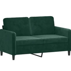 vidaXL sofasæt 2 dele med puder velour mørkegrøn