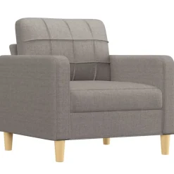 vidaXL sofasæt 4 dele med puder stof gråbrun