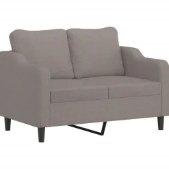 vidaXL sofasæt 2 dele med puder stof gråbrun