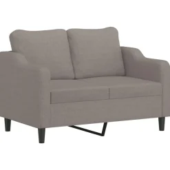 vidaXL sofasæt 3 dele med puder stof gråbrun