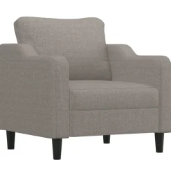 vidaXL sofasæt 4 dele med puder stof gråbrun