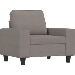 vidaXL sofasæt 4 dele stof gråbrun