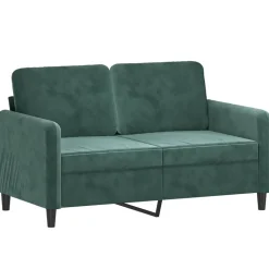 vidaXL sofasæt 3 dele velour mørkegrøn