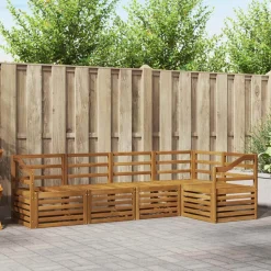 vidaXL Sofasæt 5 pcs Naturfarvet Massivt Akacietræ