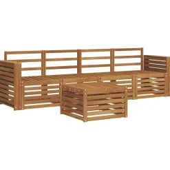 vidaXL Sofasæt 5 pcs Naturfarvet Massivt Akacietræ