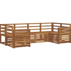 vidaXL Sofasæt 6 pcs Naturfarvet Massivt Akacietræ