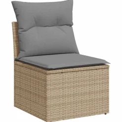 vidaXL sofasæt til haven 4 dele med hynder polyrattan beige