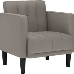 vidaXL sofastol med armlæn 53 cm stof gråbrun