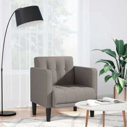 vidaXL sofastol med armlæn 53 cm stof gråbrun