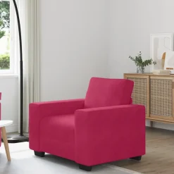 vidaXL sofastol 100x77x82 cm fløjl vinrød