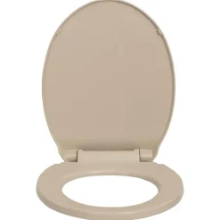 vidaXL soft close toiletsæde oval beige