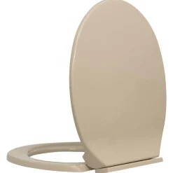 vidaXL soft close toiletsæde oval beige