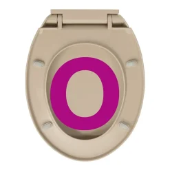 vidaXL soft close toiletsæde oval beige