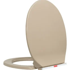 vidaXL soft close toiletsæde quick release oval beige
