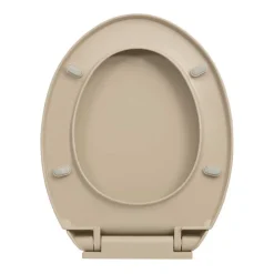 vidaXL soft close toiletsæde quick release oval beige