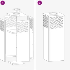 vidaXL Solar LED sti lys 2 pcs Sølv Rustfrit stål