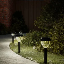 vidaXL solcellelamper med jordspyd 4 stk. RGB-farver varmt hvidt lys