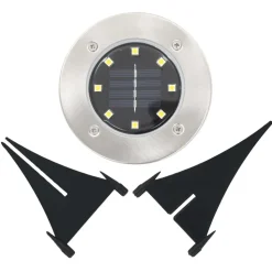 vidaXL soldrevne LED-nedgravningsspots 8 stk. varmt hvidt lys