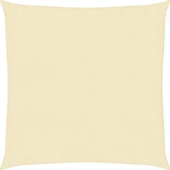 vidaXL Solsejl HDPE firkantet 3,6x3,6 m creme