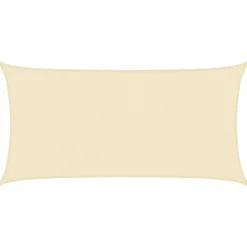 vidaXL Solsejl HDPE rektangulær 2x4 m creme