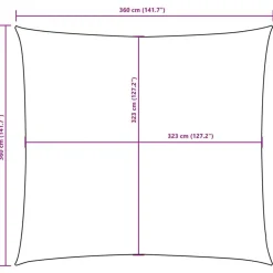vidaXL solsejl Oxford-stof firkantet 3,6 x 3,6 m terracotta