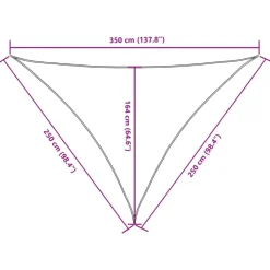 vidaXL solsejl 2,5x2,5x3,5 m trekantet oxfordstof gråbrun