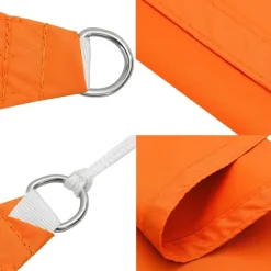 vidaXL solsejl 2,5x2,5x3,5 m trekantet oxfordstof orange