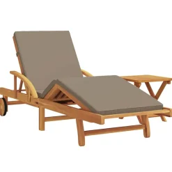 vidaXL Solstol 2 pcs Gråbrun 200 x 67 x 84 cm Massivt Akacietræ