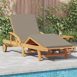 vidaXL Solstol 2 pcs Gråbrun 200 x 67 x 84 cm Massivt Akacietræ