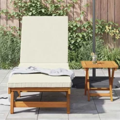 vidaXL Solstol Brun og Creme 199 x 63 x 85 cm Massivt Akacietræ