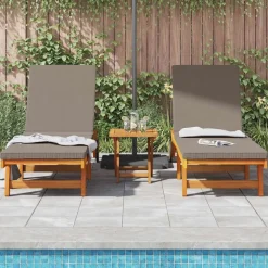vidaXL Solstol 2-person 2 pcs Brun Massivt Akacietræ