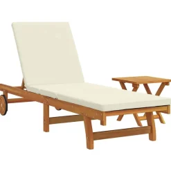 vidaXL Solstol 1-person 2 pcs Brun Massivt Akacietræ