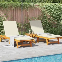 vidaXL Solstol 2-person 3 pcs Brun Massivt Akacietræ