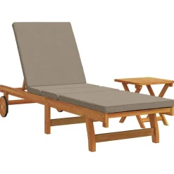 vidaXL Solstol 1-person 2 pcs Brun Massivt Akacietræ