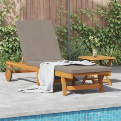 vidaXL Solstol 1-person 2 pcs Brun Massivt Akacietræ