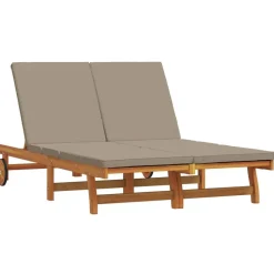 vidaXL Solstol 2-person Brun 63 x 199 x 85 cm Massivt Akacietræ
