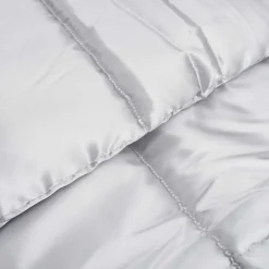 vidaXL Sommer dyne Sølv 135 x 200 cm Satin og Mikrofiber