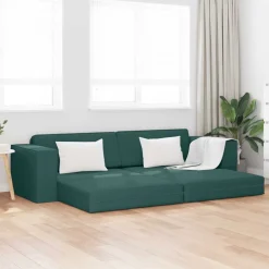 vidaXL Sovesofa Mørkegrøn 245 x 78 x 77 cm Stof