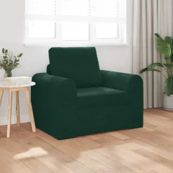 vidaXL Sovesofa Mørkegrøn 98 x 71 x 83 cm Fløjl