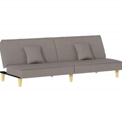 vidaXL sovesofa stof gråbrun