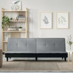 vidaXL sovesofa stof lysegrå