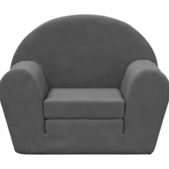 vidaXL sovesofa til børn blødt plys antracitgrå
