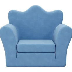 vidaXL sovesofa til børn blødt plys blå