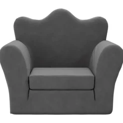 vidaXL sovesofa til børn blødt plys antracitgrå
