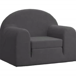 vidaXL sovesofa til børn blødt plys antracitgrå