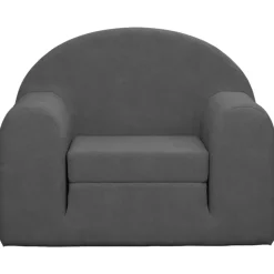 vidaXL sovesofa til børn blødt plys antracitgrå